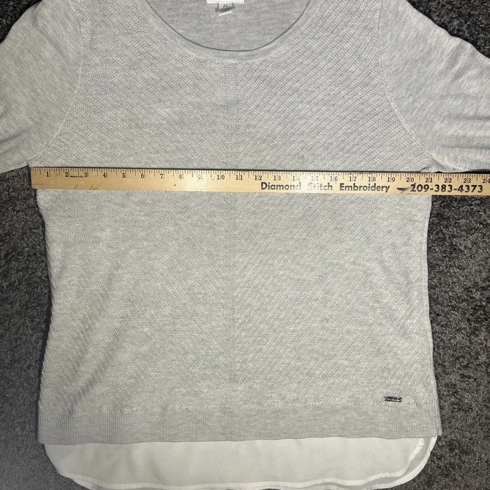 Calvin Klein Women's Layered Gray Sweater Size Large - Picture 5 of 8